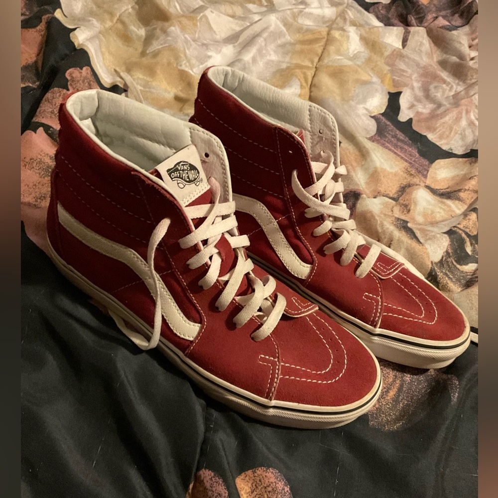 Burgundy/ dark red VANS